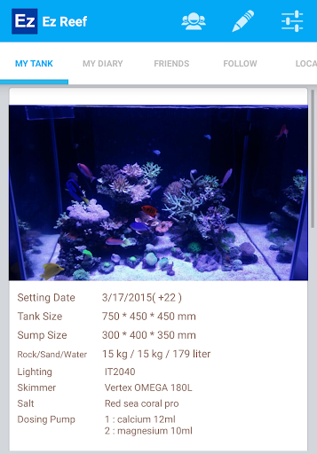 Ez Reef parameters dosing