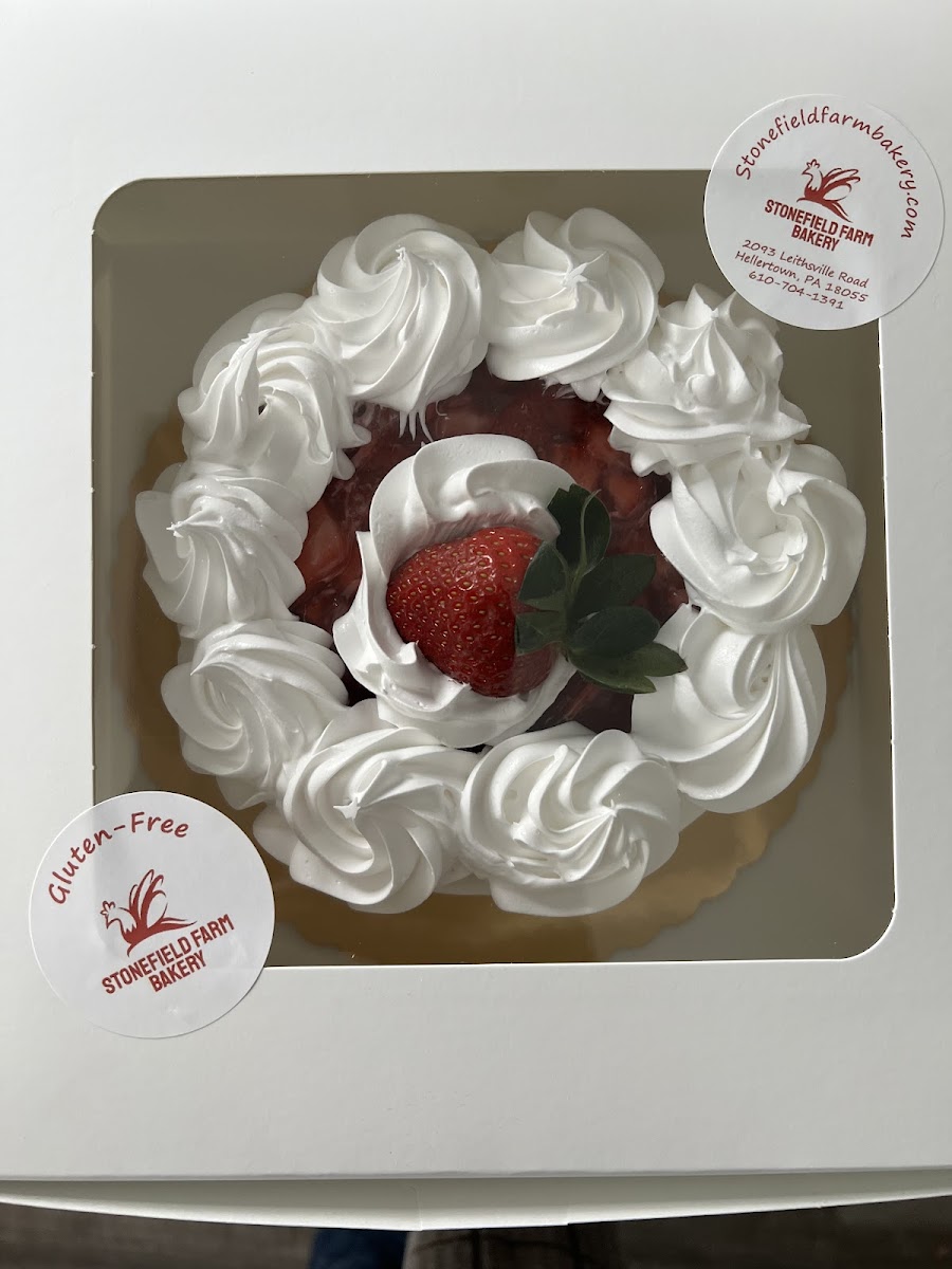 GF Strawberries and Cream cake