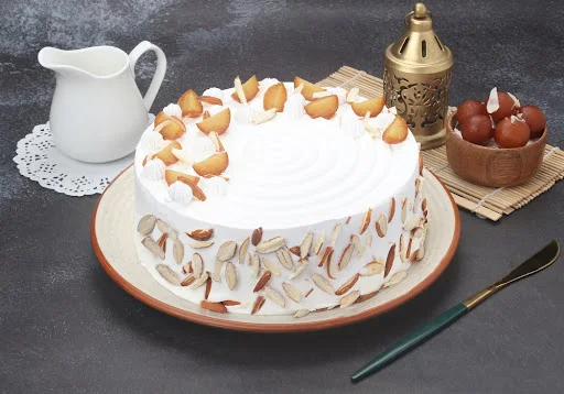 Gulab Jamun Vanilla Eggless Cake