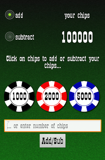 Poker chips counter