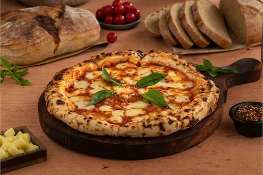 Sourdough Margherita Pizza With Vegan Cheese Pizza