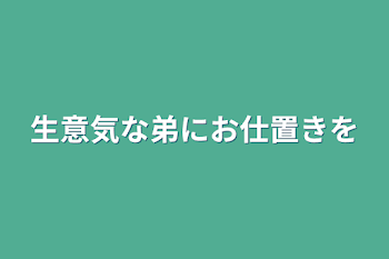 生意気な弟にお仕置きを