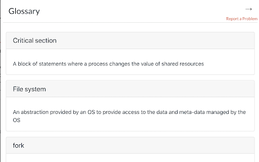 OSU Ecampus - CS 344 - Glossary Tool