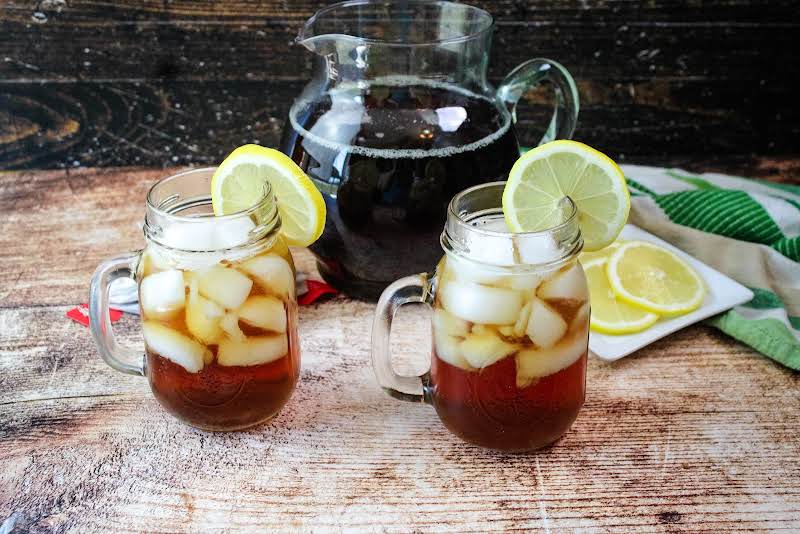 Glasses Of Southern Sweet Tea.