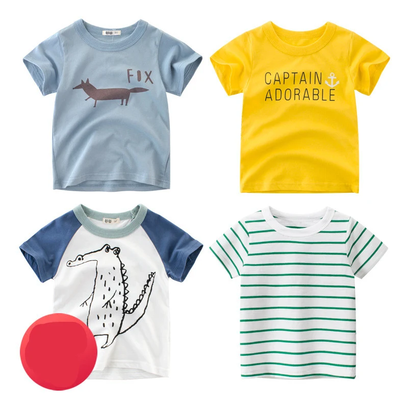 T-shirt d'été à manches courtes pour enfants Respirante et légère Confortable pour jouer au soleil Idéale pour les journées chaudes Protection solaire estivale.