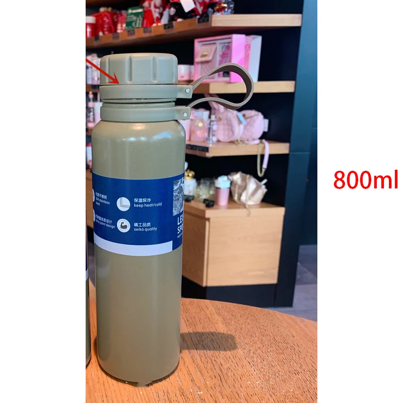 Outdoor Sport Thermos Edelstahl Große Kapazität Vakuum-Flasche Wasserbecher Tragbar Ideal für Sport & Outdoor Aktivitäten