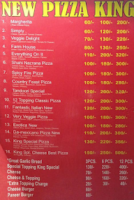 New Pizza King menu 1