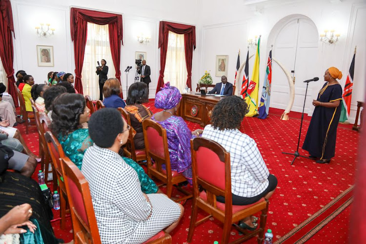 Women Representatives from various counties in a meeting with President William Ruto at State house at State House on January 19, 2023