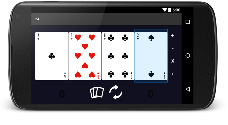 Android application 24 Cards Game screenshort