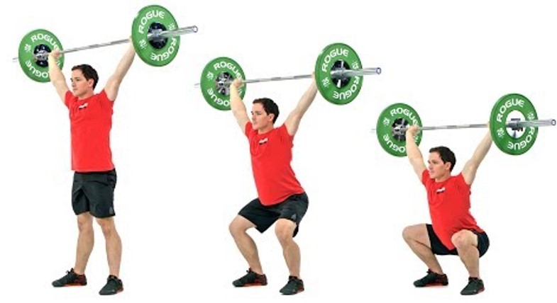 L'overhead squat est un mouvement de crossfit difficile à réaliser.