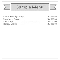 Purohit's Chikki & Sweets menu 1