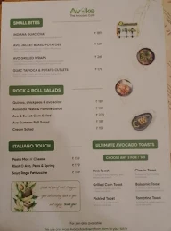 Avoke The Avacado Cafe menu 1