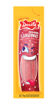 Gomitas Docile Canudinho Fresa Acida x 15 gr  