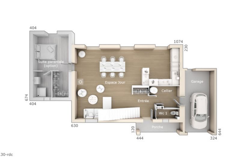  Vente Terrain + Maison - Terrain : 422m² - Maison : 130m² à Monteux (84170) 