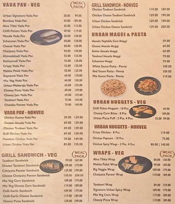 Suwarn Jumbo Wadapav menu 