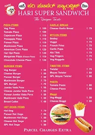 Hari Super Sandwich menu 2