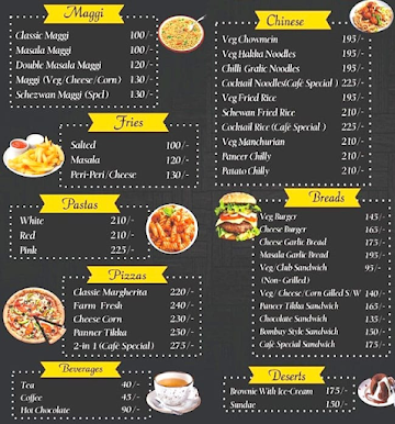 Cafe-Tude menu 