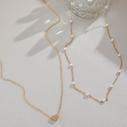 Title 4, Baroque Pearl Necklace Design Double Layer. An ...