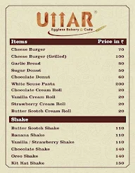 Uttar Eggless Bakery N Cafe menu 2