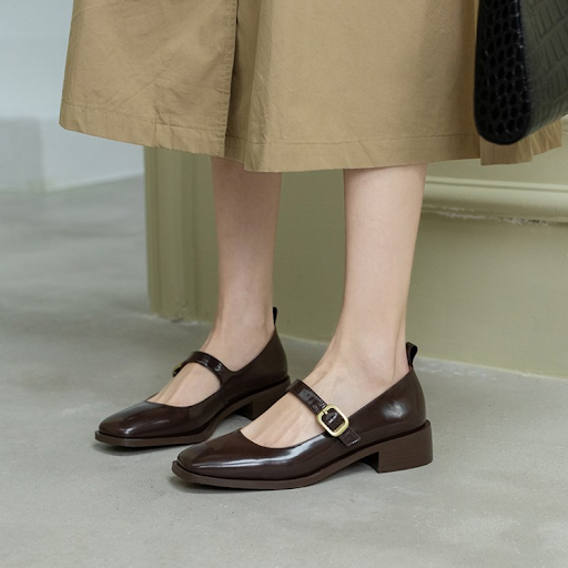 Title 4, Womens square toe button flat shoes offering c...