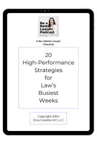 Dina Cataldo, life coaching for lawyers, high-performance