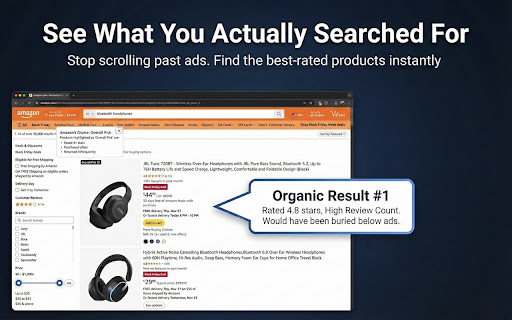 De-Sponsor for Amazon: Free, open source ad blocker for Amazon Search screenshot 2