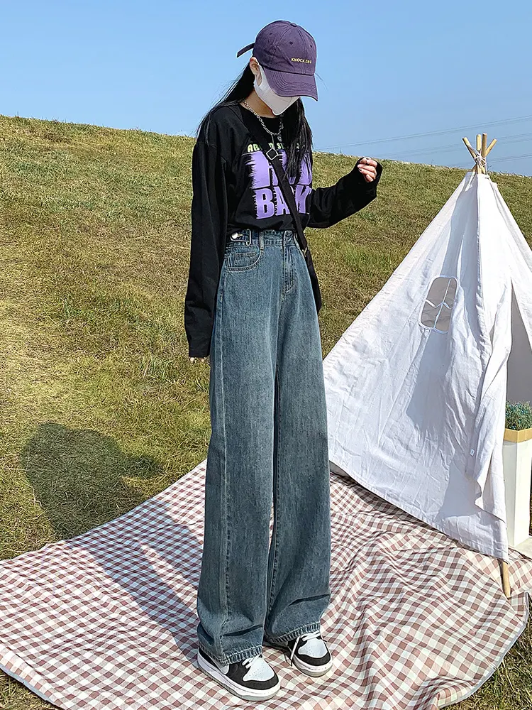 Title 2, Dames Slim Retro High Waist Jeans, flatterend e...
