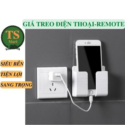 Giá Dán Tường Để Điện Thoại Remote Điều Khiển, Giá Đỡ Sạc Điện Thoại Treo Tường Kệ Đựng Đồ Dán Tường Đa Năng