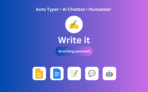 Write It: Humanizer and Auto Typer Preview 1
