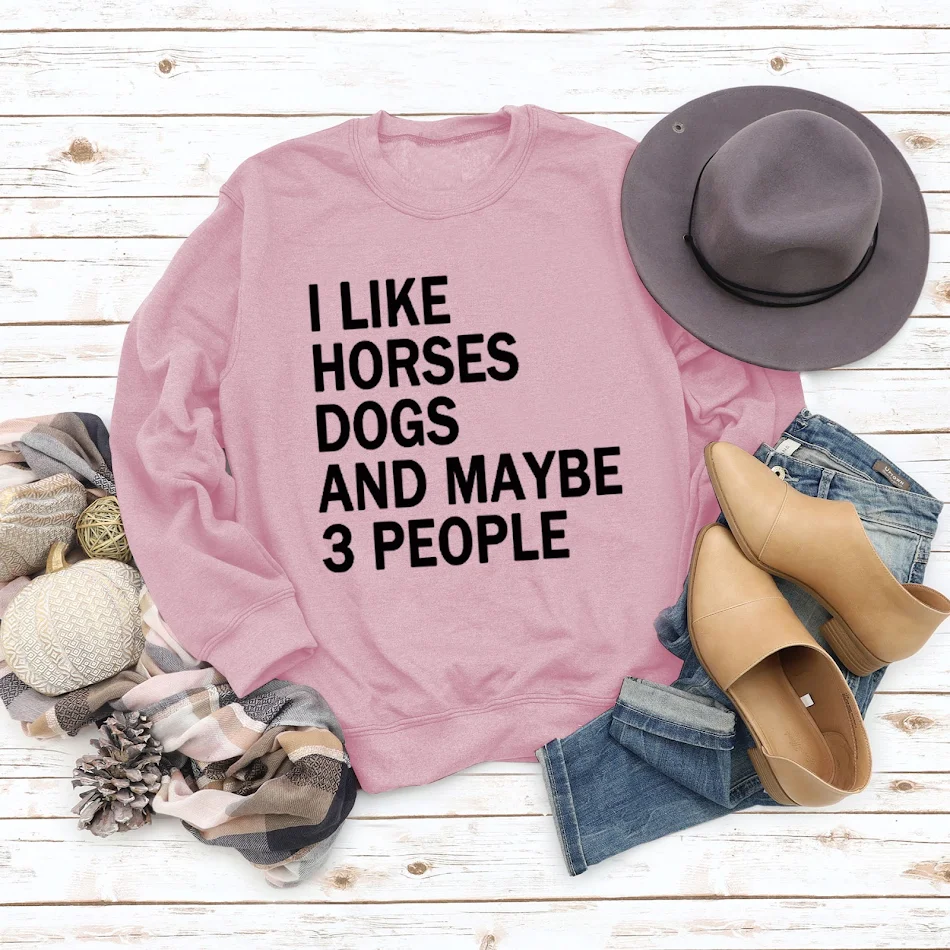 Dames Ronde Hals Trui met Leuke Letterprint, Losse Pasvorm en Comfortabel, Modieus en Casual, Perfect voor Elke Dag en Een Trendy Uitstraling