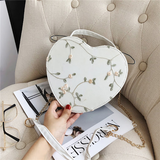 Title 8, Womens Lace Peach Heart Shoulder Bag Messenger...