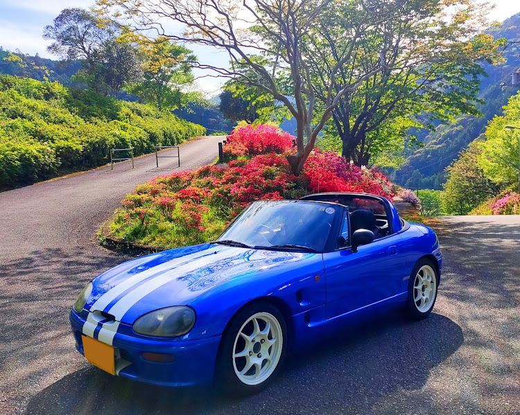 カプチーノのいつもいいね＆コメントありがとうございます🥰・桜と愛車・車検が近い・ニューフェイス・新緑コラボに関するカスタム事例の投稿画像1枚目