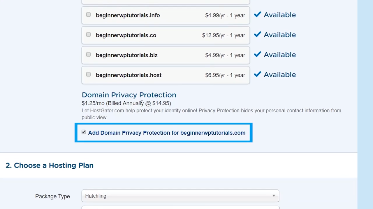 getting started with wordpress domain privacy