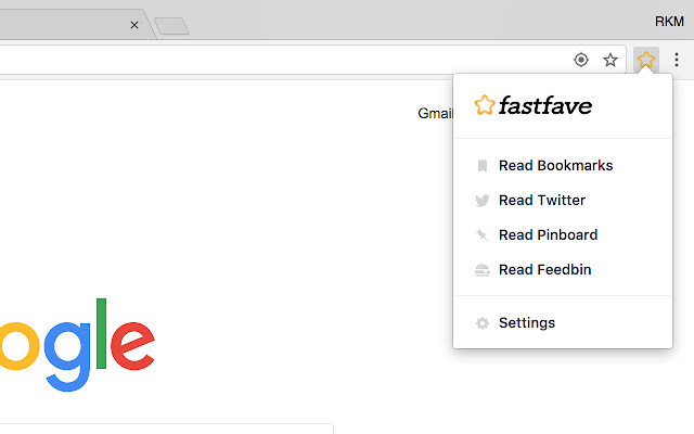 Fastfave chrome extension