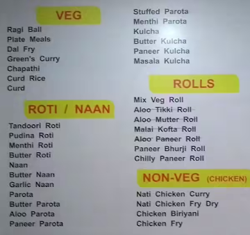 Nagashri's menu 