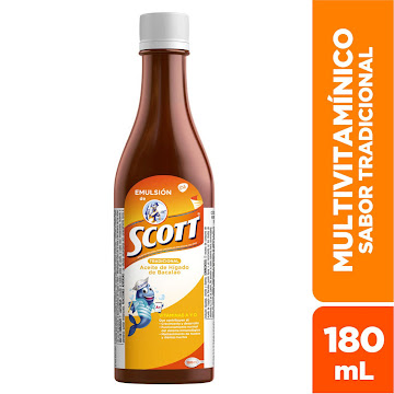 Emulsión de Scott Vitamina A + D3 Haleon Tradicional x 180 ml  