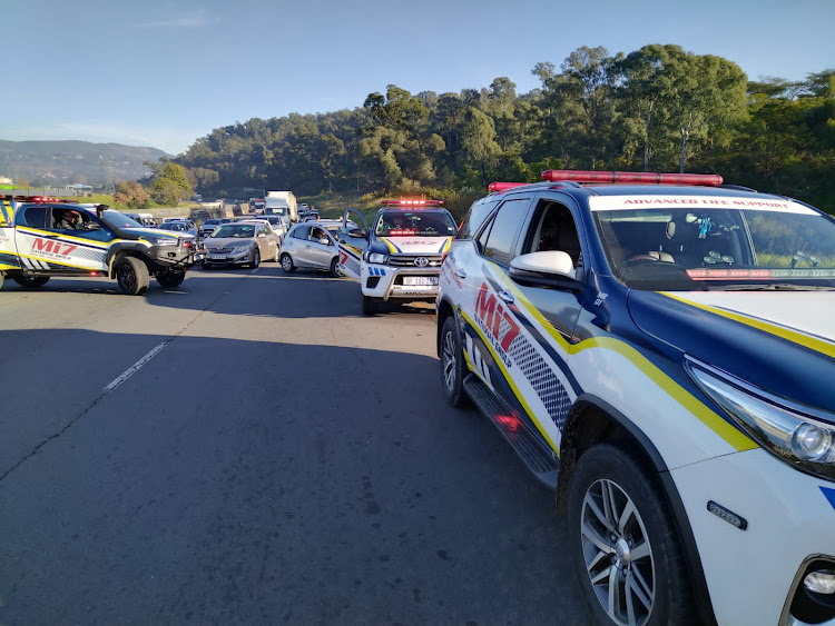 A pedestrian was killed in a crash between a minibus taxi carrying schoolchildren and a motor vehicle in Pietermaritzburg on Tuesday morning