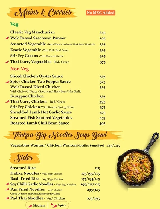 Solanas Chinese & Thai menu 