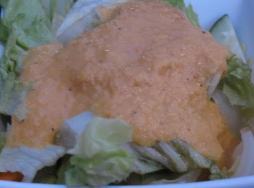 So pretty on the plate (and tasty too!).  We've been trying to eat more vegetables, and iceberg lettuce is a cheap way to fill up a plate (and fill up a family!).