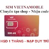 Sim Vietnamobile Tạo Tài Khoản - Nhận Cuộc Gọi - Nhận Otp