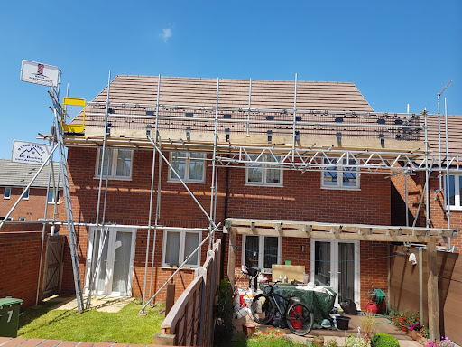 Scaffold for new facias and guttering 