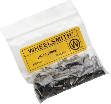 Wheelsmith 12mm Black Brass Nipples, Bag of 50 alternate image 0