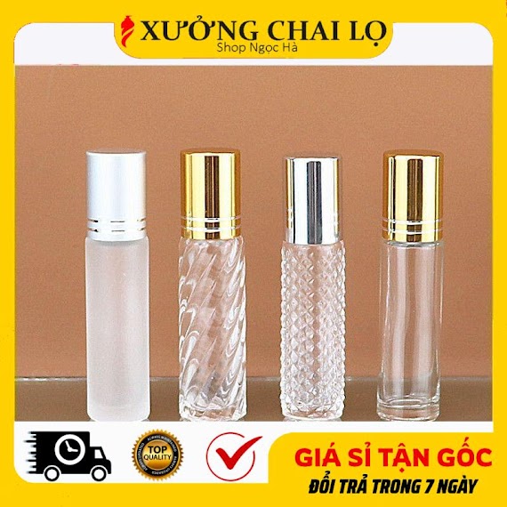 Chai Lọ Chiết Nước Hoa Bi Lăn 10Ml Siêu Rẻ Vỏ Đựng Dầu Thơm, Dầu Dừa, Tinh Dầu, Chiết Mỹ Phẩm Du Lịch