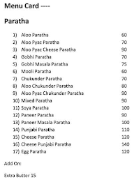 Moolchand Mashhoor Paratha's menu 1