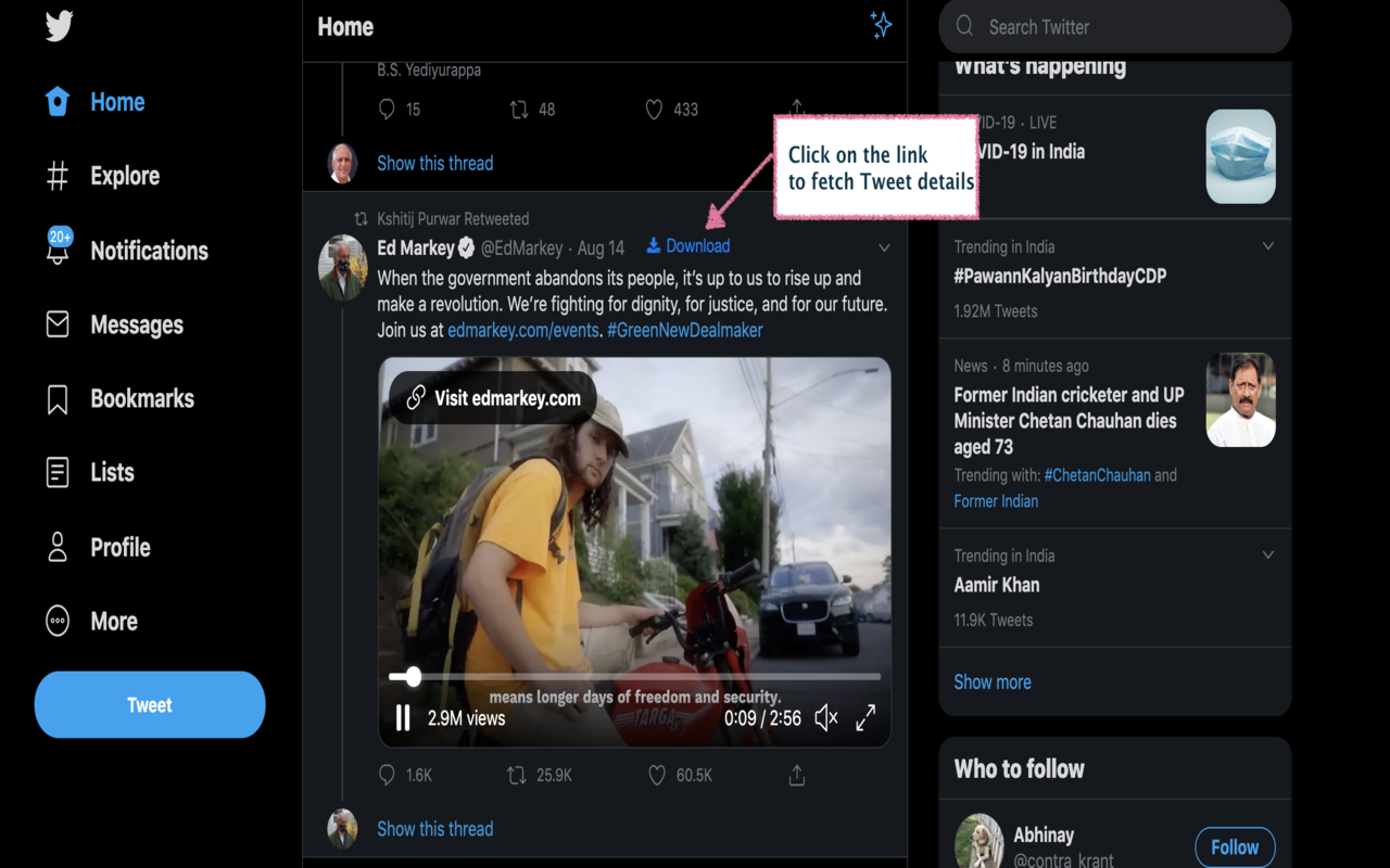 Twitter based video/gif downloader | getTweet Preview image 0