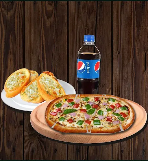 Regular-Veg Paradise Pizza+ Garlic Bread + Pepsi