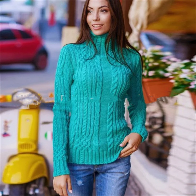 Nieuwe Dames Trui Hoge Hals Mode Slim Fit Kleding voor Vrouwen Elegant Design Perfect voor Comfort en Stijl