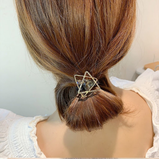 Title 1, Geometric Rhinestone Hair Rope Super Flash Hair...