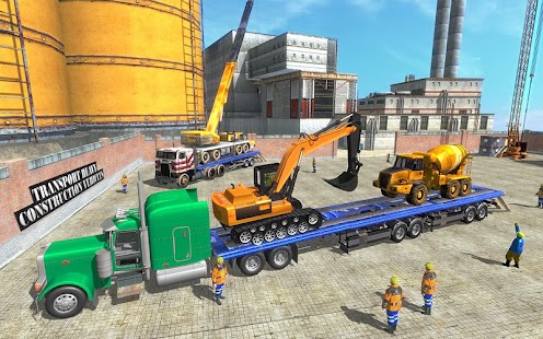 Construction Machines Transporter Cargo Truck Game 1.0 APK + Mod (Uang yang tidak terbatas) untuk android