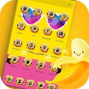 Theme Yellow Cute Banana Summer Sunglass  Icon